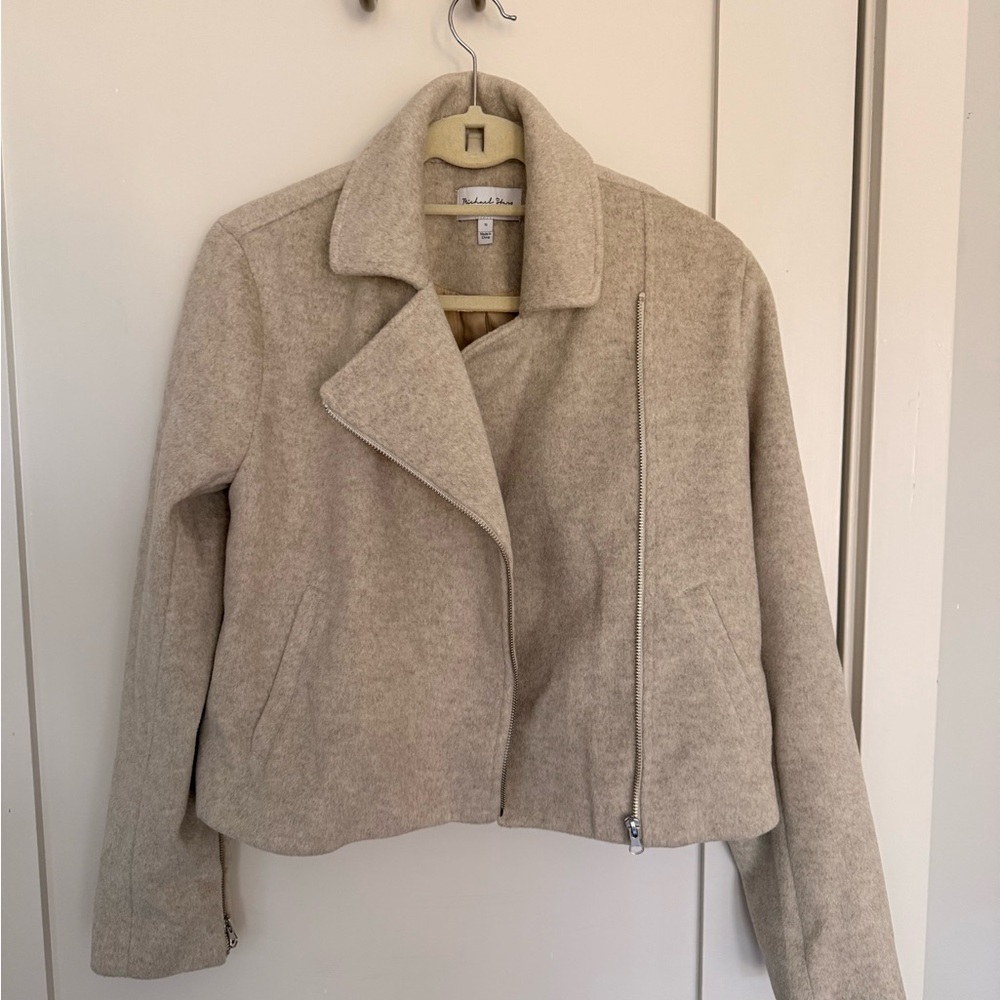 Michael Stars Cream Moto Jacket